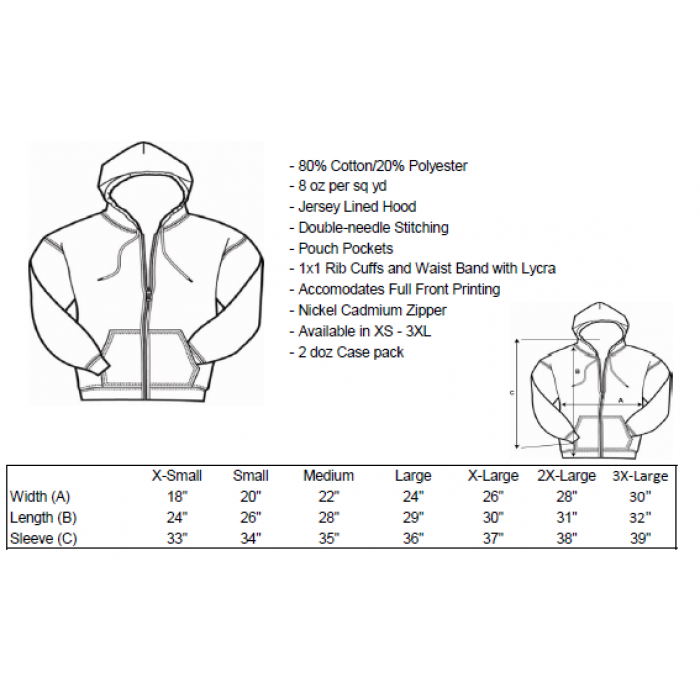 Vinyl Zip Front Hoodie