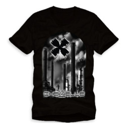 BLACK SMOKE STACK TEE