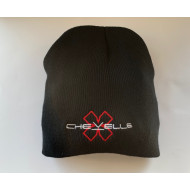 Black Embroidered Beanie