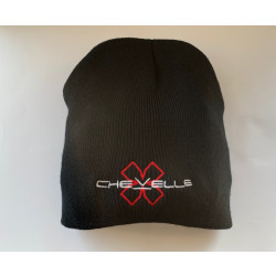 Black Embroidered Beanie