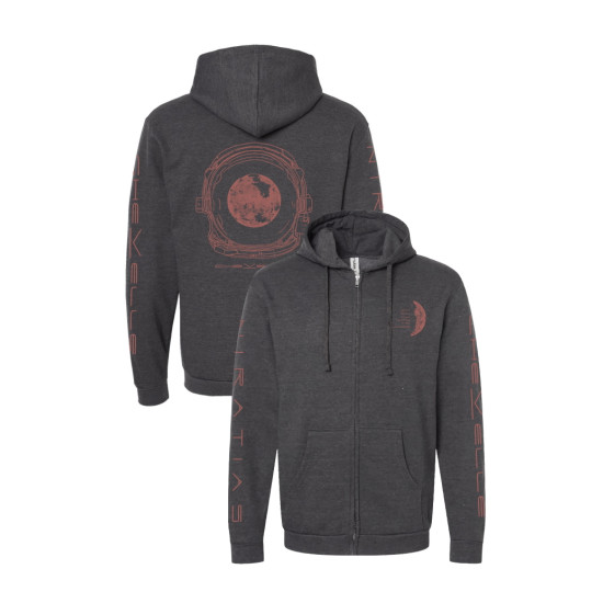 NIRATIAS Charcoal Zip Front Hoodie